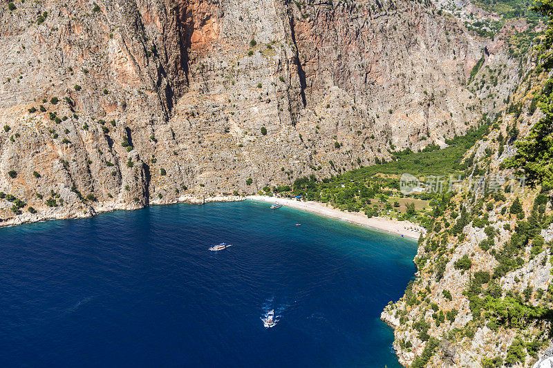 来自Oludeniz的蝴蝶谷。Fethiye /土耳其。